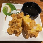 肉魚ダイニング　艶吉 - エビととうもろこしのかきあげ