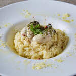 Oyster and rich cheese risotto