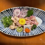 友綱部屋直伝 ちゃんこ 三賀 - 地頭鶏たたき