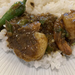 印度料理シタール - ライスにゴア風シュリンプカレー