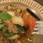 印度料理シタール - カダイマトンカレーの野菜達