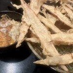 大地のうどん 東京馬場店 - 肉ごぼう天+ミニ丼(カツ丼)