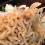 麺処 次男房 - 油そば大盛り、半熟味付玉子