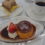 銀座ウエスト - イートインでプリン