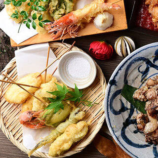 Carefully selected! Tempura, sashimi, Sushi, Yakitori (grilled chicken skewers), and Nagoya specialties are also available◎