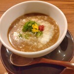 日本酒と和薬膳 ソラマメ食堂 - 締め切りの雑炊〜山芋付き