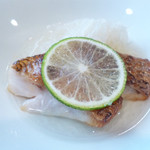 じん市 - ノドグロの塩焼きとへべす