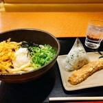 Sanuki Seimen - ぶっかけうどん大450円 ちくわ天130円 わさびおむすび110円