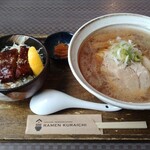 RAMEN KURAICHI - 醤油ラーメン・ソースカツ丼 (ハーフ) セット