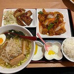 Chuuka Ryouri Fukugen - 八宝菜定食の塩ラーメン