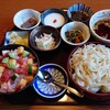 Umiyamatei Icchou - ペアセット(ミニ海鮮ちらし丼、小うどん、小鉢、杏仁豆腐)