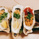 大海鮮居酒屋 あばれ魚 - 生牡蠣×2、生牡蠣のあばれ盛り