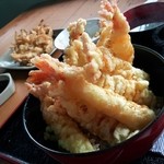 海人の台所 お魚屋 - えび天12本丼！！