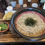 春月庵 承天寺前店 - ごぼう天ざる蕎麦3玉　1000円