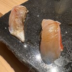 たか吉の鮨 - 炙りは　金目鯛とカマス