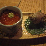 ヤマト - イクラおろしとツブガイ（お通し）