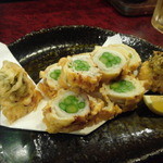 寄合処 - 太刀魚アスパラ巻き（揚げ）