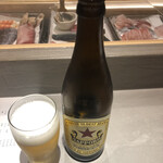 立食い鮨 鮨川 - ビール中瓶 赤星(サッポロラガー)