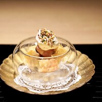 蓬左茶寮 - 梨と柿と海老の胡麻和え