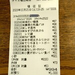 ディオ - レシート (2023.10.21)