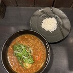 スープカリー ヒリヒリ2号 - キーマ納豆カリー（辛さ５、ライス50g）