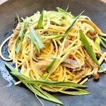 SALVATORE CUOMO & BAR - 秋刀魚とキノコのペペロンチーノ 松茸の香り