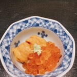 鮨 せいざん - ウニイクラ小丼。