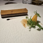 銀座 レカン - イノシシ、柿のソースのジュレ、お酒のジュレ、ソース