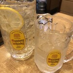 鳥樹 東口店 - メガハイボール＆ふつうサイズ