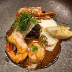 渡辺料理店 - いとよりのポアレ　じゃがいもとタラ　トロなす