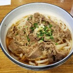 硯家 - 肉ぶっかけ・温大。