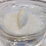 レストラン マノワ - 和梨のコンポートとソルベ　すだちのジュレ　クリームチーズのムースとレモングラスの泡（2023.9）