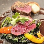 麻布Lasen - 北海道白糠町産蝦夷鹿のロティ　赤ワインソース