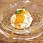 麻布Lasen - オレンジのムース　ゴルゴンゾーラのソルベ