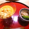 Nihonryourifujii - 料理写真:鱧南蛮漬け・小松菜・シメジ　バターナッツ南瓜と豆乳すり流し