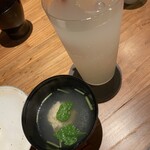 221677574 - お通しの鶏のスープ