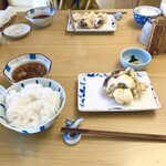 天ぷら よこい - ●一皿目
      ・椎茸海老詰め
      ・鰆
      ・鱧