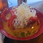 鉄板焼ステーキ 一ッ葉ミヤチク - 2023年9月 伊勢エビのみそ汁(別料金 500円)