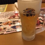 Sushiya Akabee - 先ずは生ビール。