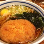 Shibusoba - コロッケそば＋生玉子