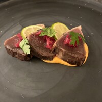 BLT STEAK OSAKA - カツオのたたき　にんじんソース