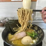 濃密豚骨 福はら - 味玉ラーメン並（かため・ふつう・多め）