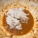 蝋燭屋 - 焼きチーズ麻婆麺倍辛1,500円
      チーズトッピング200円
      痺れ激増し100円
      ランチサービス半ライス少なめ