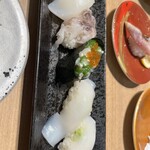 回転寿司 鮮 - イカ5種
