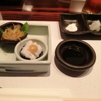 てん樹 北野坂店 - 前菜、鱧と白魚の小鉢