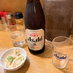 ラーメン杭州 - 瓶ビール、お通し