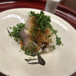 本湖月 - 鯖、葱、朝つき辛味大根