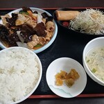 台湾料理 福祥居 - きくらげと豚肉炒め定食