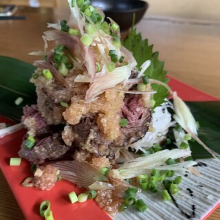 Beef tataki with wasabi grated sauce