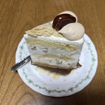 PATISSERIE MASAKI - 和栗のショートケーキ。マサキは凝ったケーキが多い印象ですが、こういったシンプルなケーキも何種類かあります。